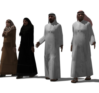 沙特阿拉伯人精细人物模型 (2)